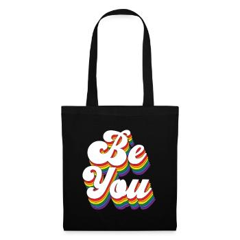 Be You Gay Pride Gay CSD Arc-en-ciel - Sac en tissu - noir - Devant