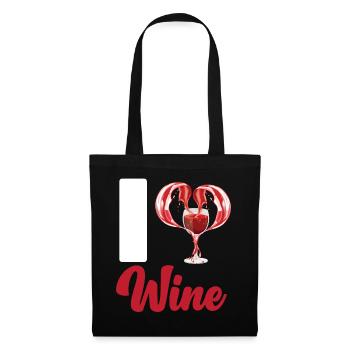 Sommelier Wine Drinking Tasting - Stoffbeutel - Schwarz - Vorne
