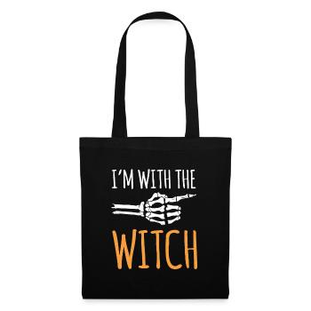 Im With The Witch Shirt Geschenk Halloween - Stoffbeutel - Schwarz - Vorne