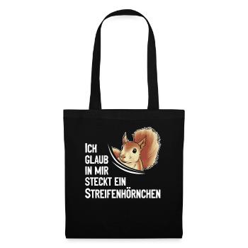 Eichhörnchen - Ich Glaub In Mir Steckt Ein - Stoffbeutel - Schwarz - Vorne