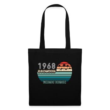 Vintage Geburtstag Geburtstag Retro 1968 Limited - Stoffbeutel - Schwarz - Vorne
