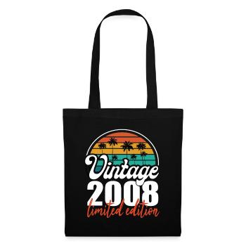 Vintage Anniversaire Anniversaire Rétro 2008 Limité - Sac en tissu - noir - Devant
