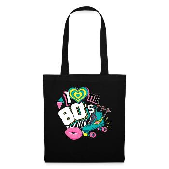 Années 80 J’aime Les années 80 - Sac en tissu - noir - Devant