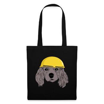 Dog Head Casque de sécurité de chien Chantier de construction Emploi commercial - Sac en tissu - noir - Devant