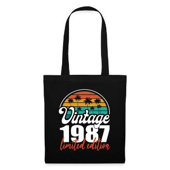 Vintage Geburtstag Geburtstag Retro 1987 Limited - Stoffbeutel - Schwarz - Vorne