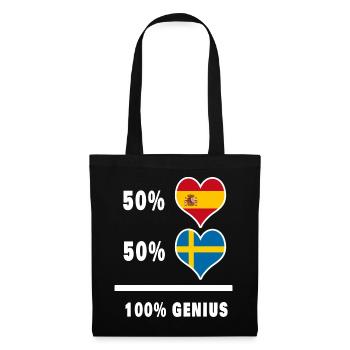 Suède et Espagne génie / cadeau - Sac en tissu - noir - Devant