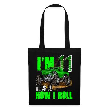 11th Birthday Monster Truck For Boys & Girls 11 - Tote Bag - black - Front