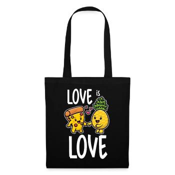 Pineapple Belongs On Pizza Funny Food - Tote Bag - black - Front