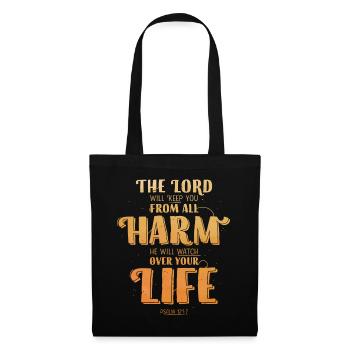 The Lord will keep you from all harm - Stoffbeutel - Schwarz - Vorne