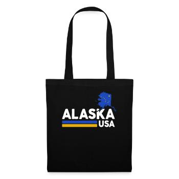 Alaska USA Hemd Alaskan Retro Vintage Home State - Stoffbeutel - Schwarz - Vorne