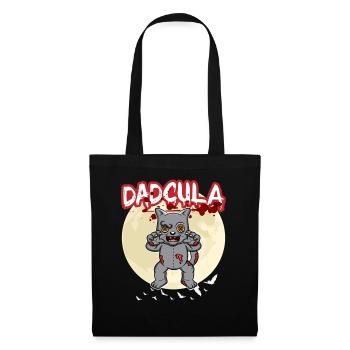 Dadcula Dracula Vampire Papa Drôle Fête d’Halloween - Sac en tissu - noir - Devant