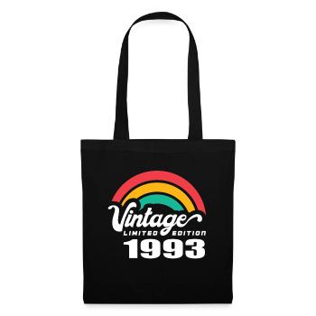 Vintage Geburtstag Geburtstag Retro 1993 Limited - Stoffbeutel - Schwarz - Vorne