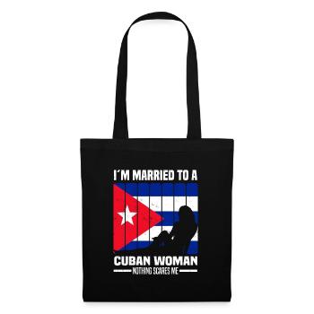 Cuba Épouse | Cadeaux du drapeau cubain cubain - Sac en tissu - noir - Devant