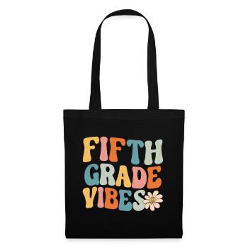 Fifth Grade Vibes - 5th Grade Team Retro 1st Day - Tote Bag - black - Front