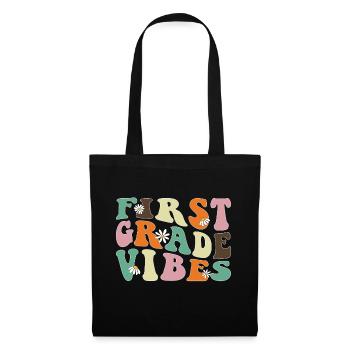 Back To School First Grade Vibes Student Teacher - Tote Bag - black - Front