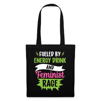 Fueled by Energy Drinks And Feminist Anger - Tote Bag - black - Front