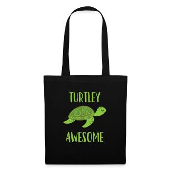 Turtley Awesome for Sea Turtle Lovers - Tote Bag - black - Front