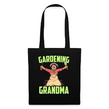 Gartenarbeit Oma Gärtnerin Garten Großmutter - Stoffbeutel - Schwarz - Vorne