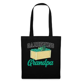 Jardinage Grand-père Grand-père Jardinier - Sac en tissu - noir - Devant