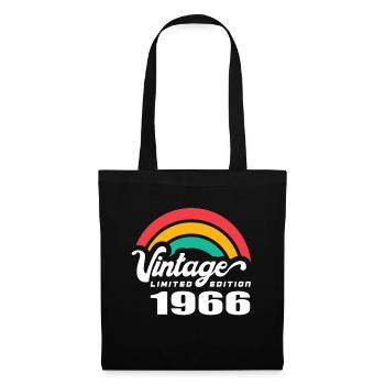 Vintage Geburtstag Geburtstag Retro 1966 Limited - Stoffbeutel - Schwarz - Vorne