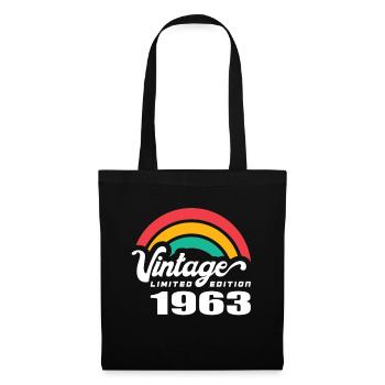 Vintage Geburtstag Geburtstag Retro 1963 Limited - Stoffbeutel - Schwarz - Vorne