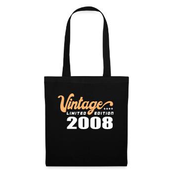 Vintage Anniversaire Anniversaire Rétro 2008 Limité - Sac en tissu - noir - Devant