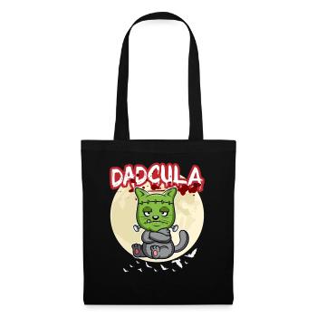 Dadcula Dracula Vampire Papa Drôle Fête d’Halloween - Sac en tissu - noir - Devant