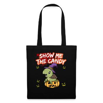 Montrez-moi le truc ou la friandise du costume d’Halloween - Sac en tissu - noir - Devant