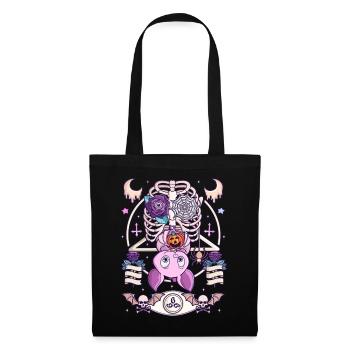 Horror Halloween Creepy Kawaii Pastel Goth - Stoffbeutel - Schwarz - Vorne