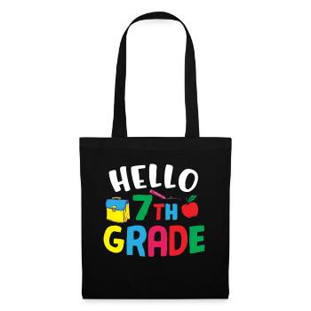7th Grade Vibes Retro Groovy Women Happy First - Tote Bag - black - Front