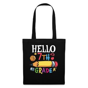 7. Klasse Vibes Retro Groovy Frauen Happy First - Stoffbeutel - Schwarz - Vorne