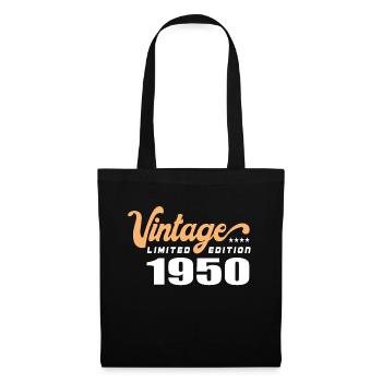Vintage Geburtstag Geburtstag Retro 1950 Limited - Stoffbeutel - Schwarz - Vorne