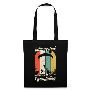 Introverted But Willing To Discuss Paragliding - Tote Bag - black - Front