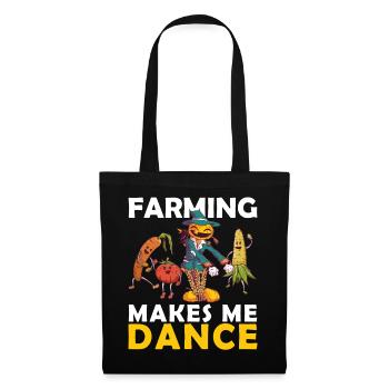 Retro Farming bringt mich dazu, Gemüse Farm zu tan - Stoffbeutel - Schwarz - Vorne