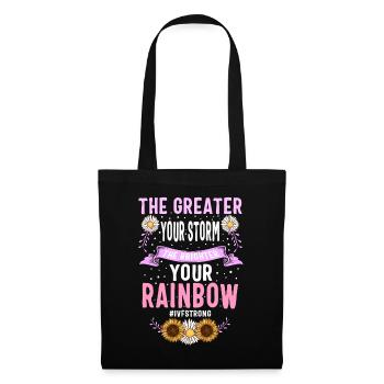 Chemise de FIV, plus votre tempête est grande, plus elle est lumineuse - Sac en tissu - noir - Devant