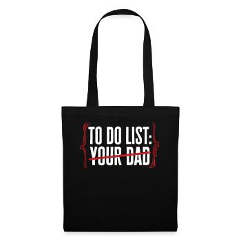 À faire Lister votre papa correspondant à la chemise de maman, - Sac en tissu - noir - Devant