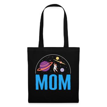 Space Mom Shirt, Mom Outer Space Tee, Astronautin - Stoffbeutel - Schwarz - Vorne