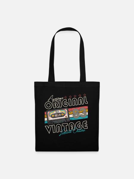 1983 Jahrgang Vintage Retro Geburtstag Geschenk - Stoffbeutel - Schwarz