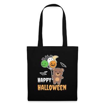Ours Ballons d’Halloween pour enfants Ours mignons - Sac en tissu - noir - Devant