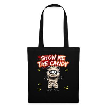 Montrez-moi le truc ou la friandise du costume d’Halloween - Sac en tissu - noir - Devant