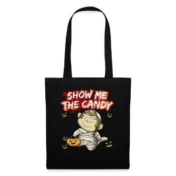 Montrez-moi le truc ou la friandise du costume d’Halloween - Sac en tissu - noir - Devant