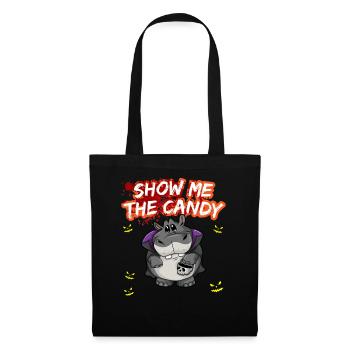 Montrez-moi le truc ou la friandise du costume d’Halloween - Sac en tissu - noir - Devant