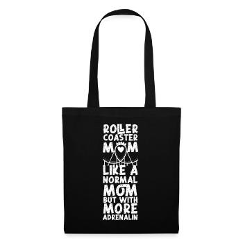 Roller Coaster Mom Mother Roller - Stoffbeutel - Schwarz - Vorne