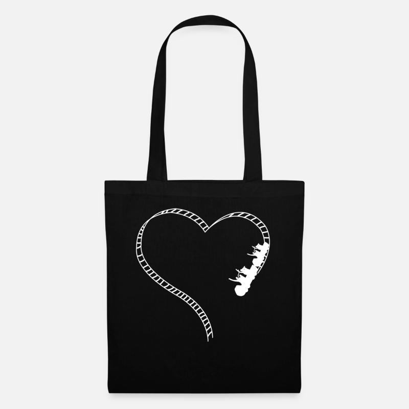 Roller Coaster Heart - Stoffbeutel - Schwarz