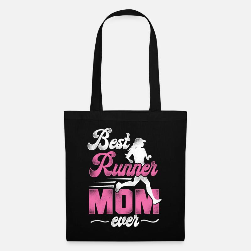 Running Runner Half Marathon Mom - Stoffbeutel - Schwarz