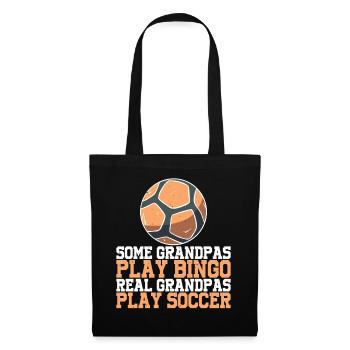 Les grands-pères jouent au bingo Les vrais grands-pères jouent au football 3 - Sac en tissu - noir - Devant