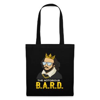 William Shakespeare with crown - Tote Bag - black - Front