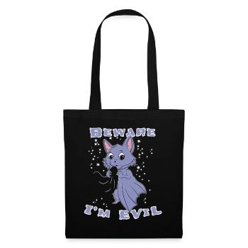 Chauve-souris mignonne Halloween - Sac en tissu - noir - Devant