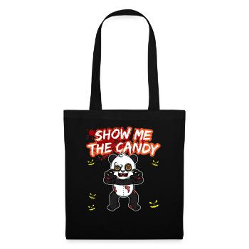 Montrez-moi le truc ou la friandise du costume d’Halloween - Sac en tissu - noir - Devant