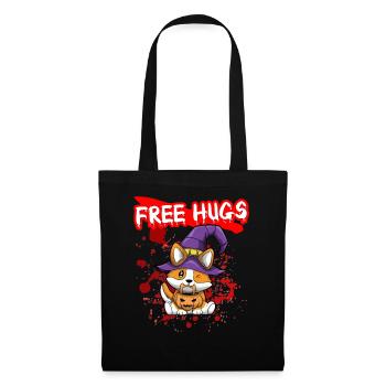 Câlins gratuits Sarcasme d’Halloween Effrayant Effrayant Costume Effrayant - Sac en tissu - noir - Devant